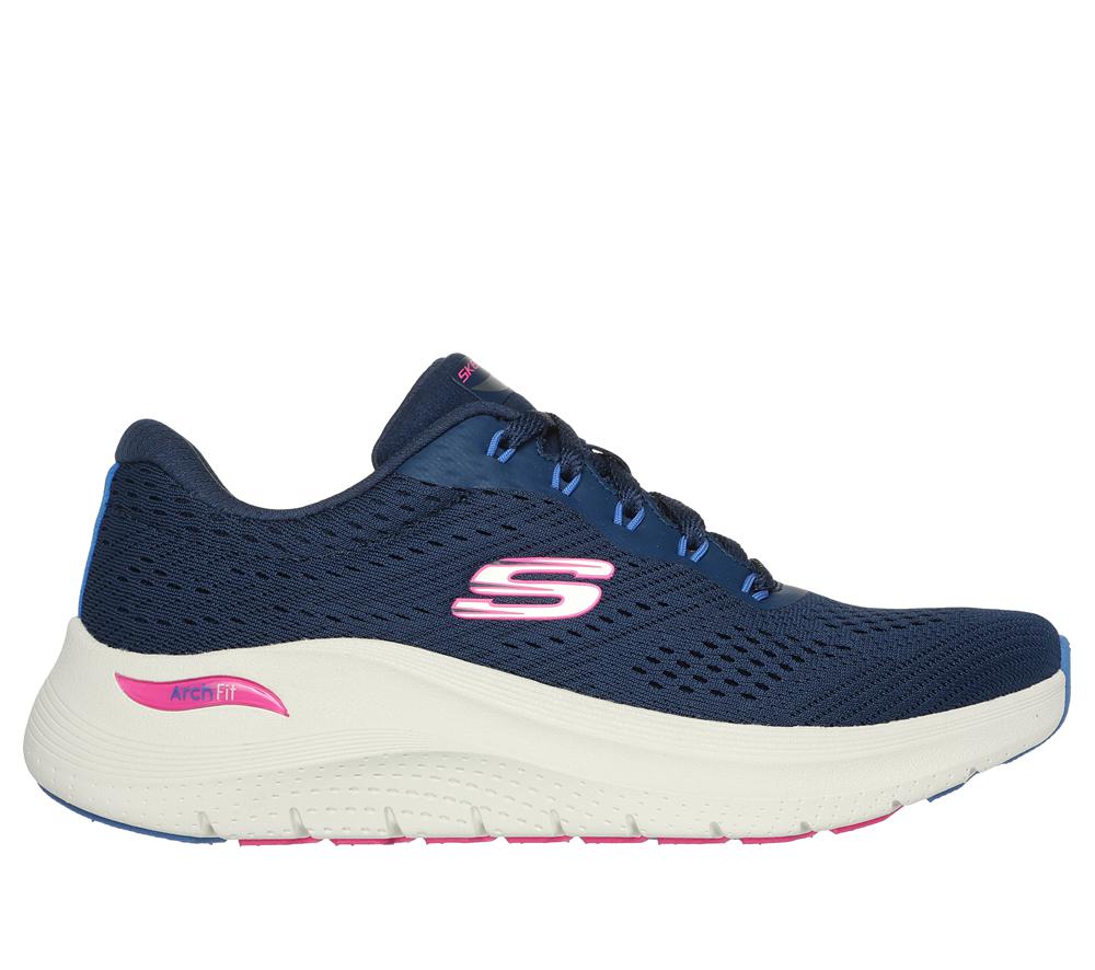 Women Skechers Arch Fit 2.0 - Big League Lace Up Shoes Navy / Multicolor  USA |  2319-YZFDU