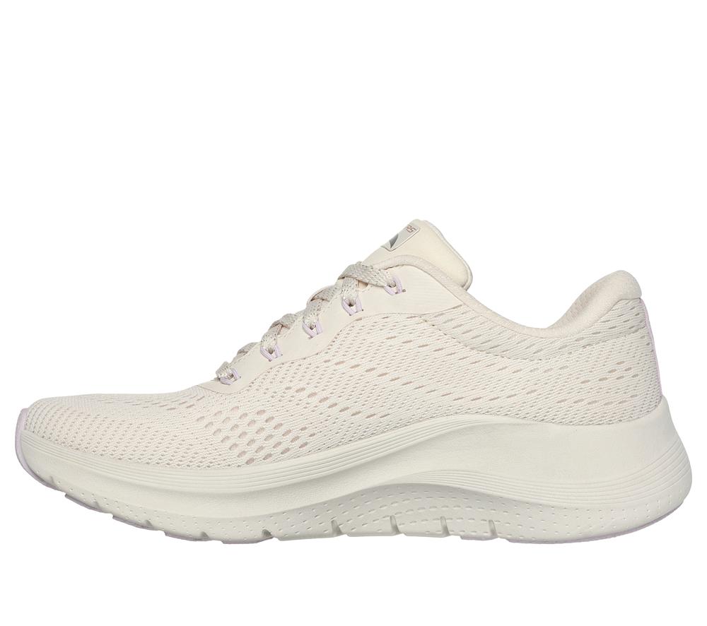 Women Skechers Arch Fit 2.0 - Big League Lace Up Shoes Natural / Multicolor  USA |  7852-HQTXC