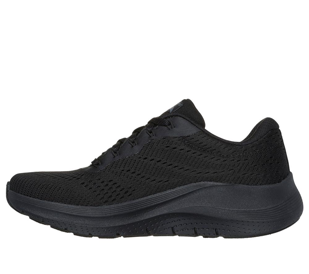 Women Skechers Arch Fit 2.0 - Big League Lace Up Shoes Black  USA |  1385-TXFAI