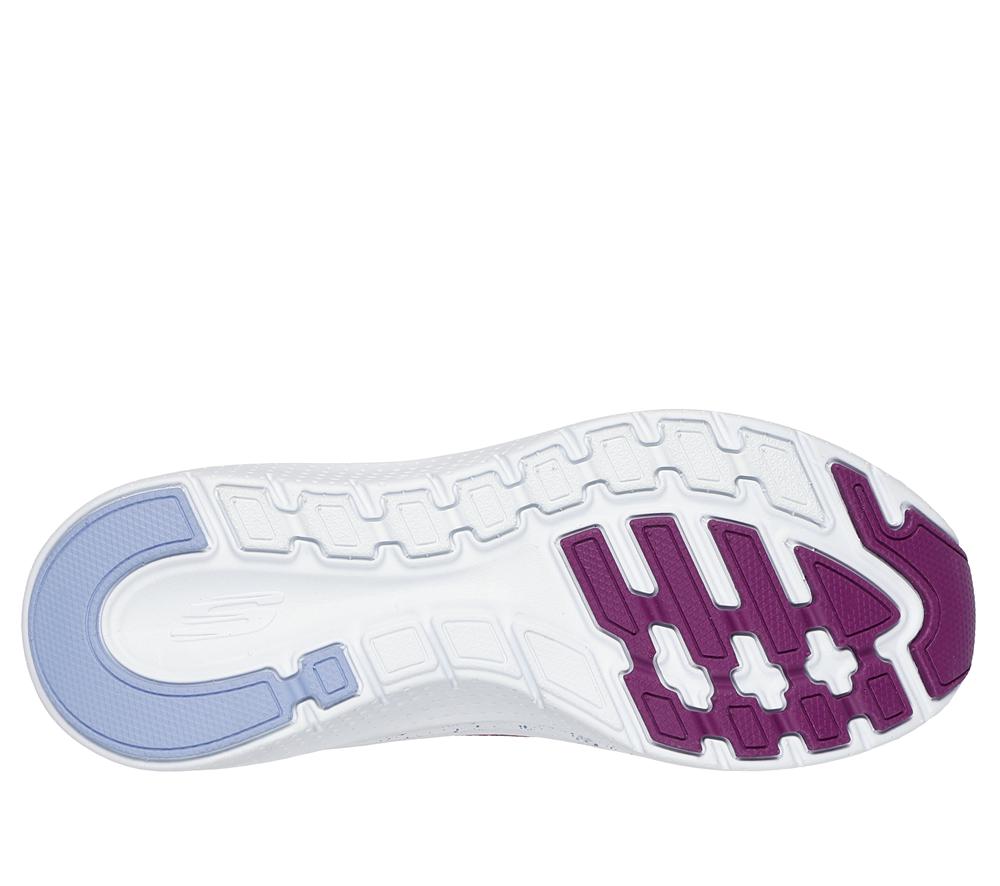 Women Skechers Arch Fit 2.0 - Fast Paced Lace Up Shoes Purple / Multi  USA |  5210-XPMZJ