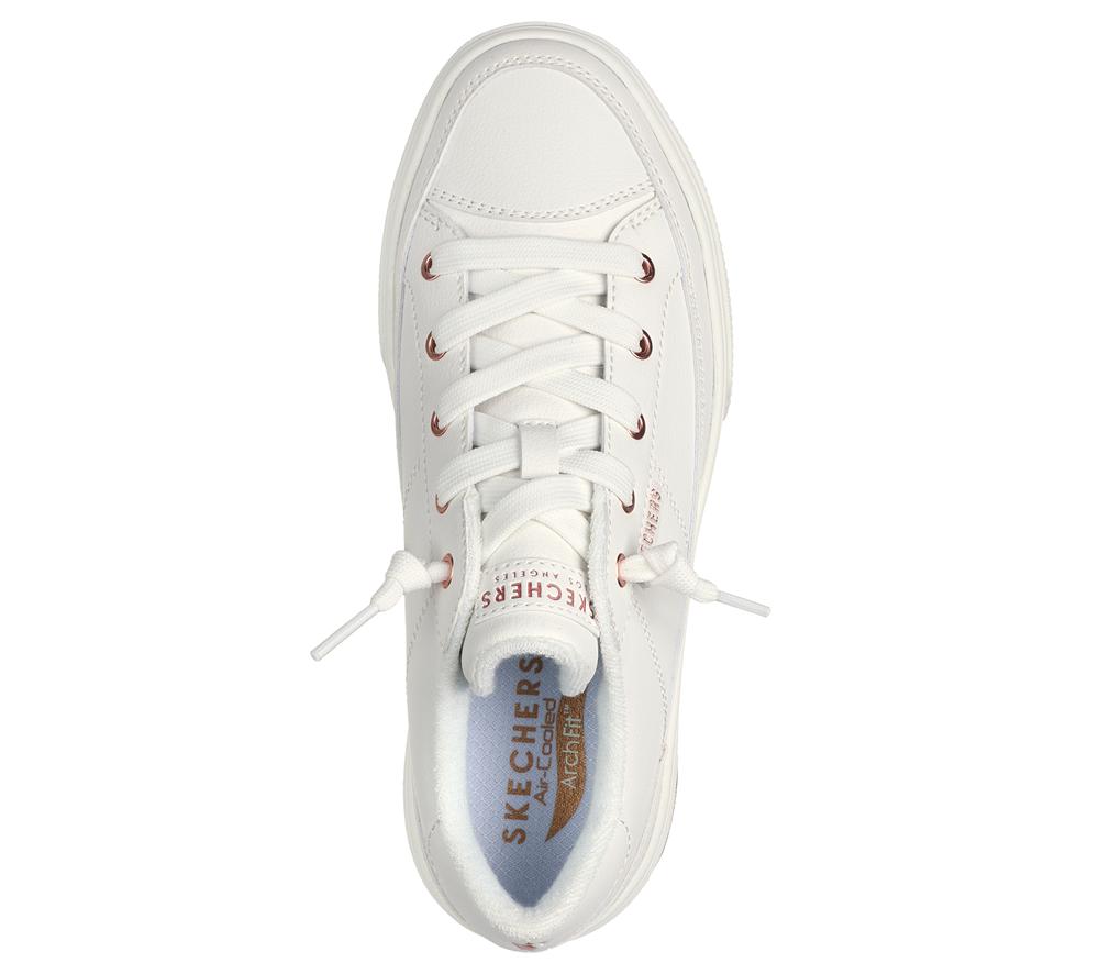Women Skechers Arch Fit Arcade - On My Way Slip On Shoes White  USA |  0897-FPEIK