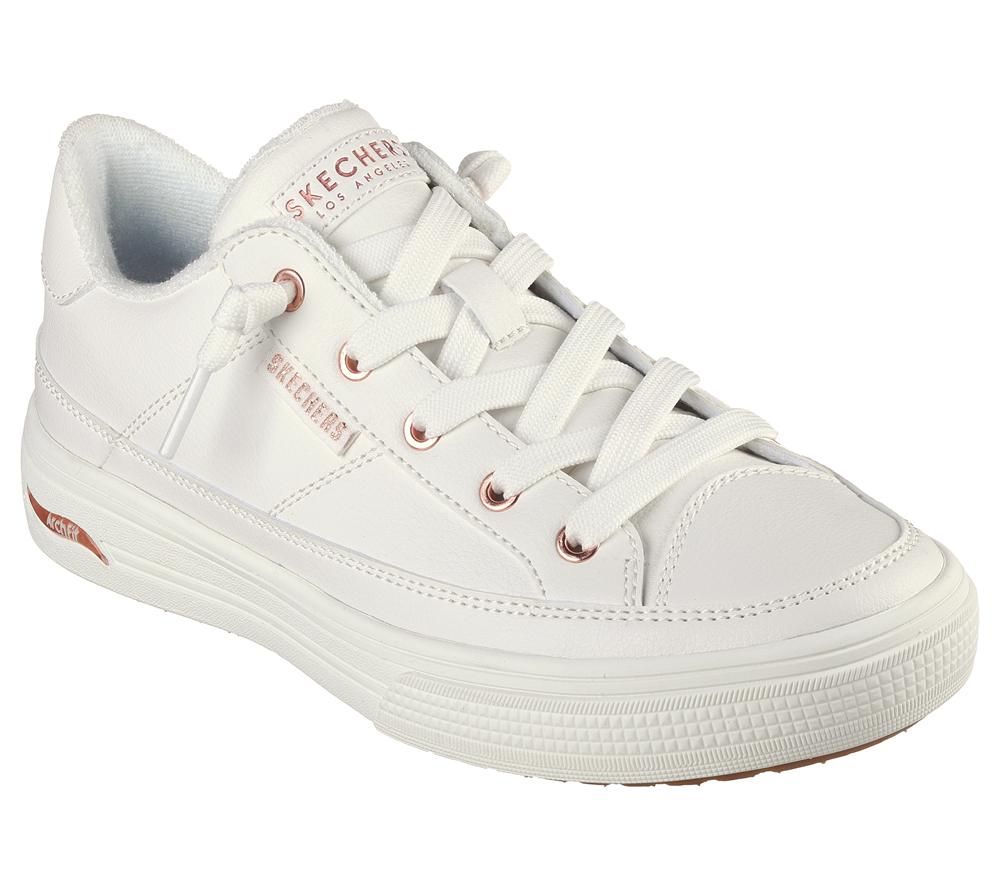 Women Skechers Arch Fit Arcade - On My Way Slip On Shoes White  USA |  0897-FPEIK