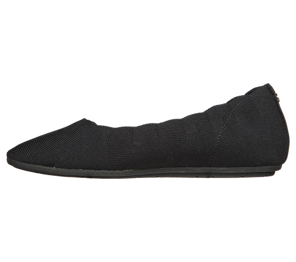 Women Skechers Arch Fit Cleo Flat Shoes Black  USA |  3742-DKGOU