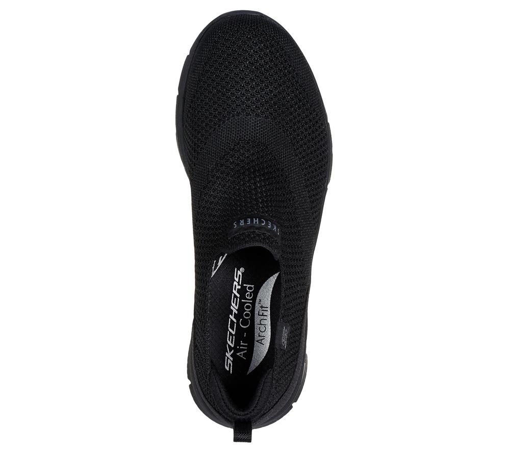 Women Skechers Arch Fit Refine 2.0 - Cascade Slip On Shoes Black  USA |  0793-ENUWH