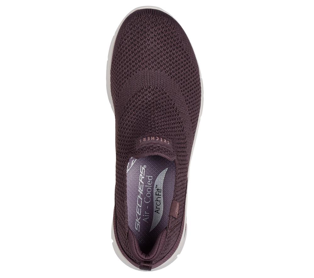 Women Skechers Arch Fit Refine 2.0 - Cascade Sneakers Plum Purple  USA |  9201-UFDGY