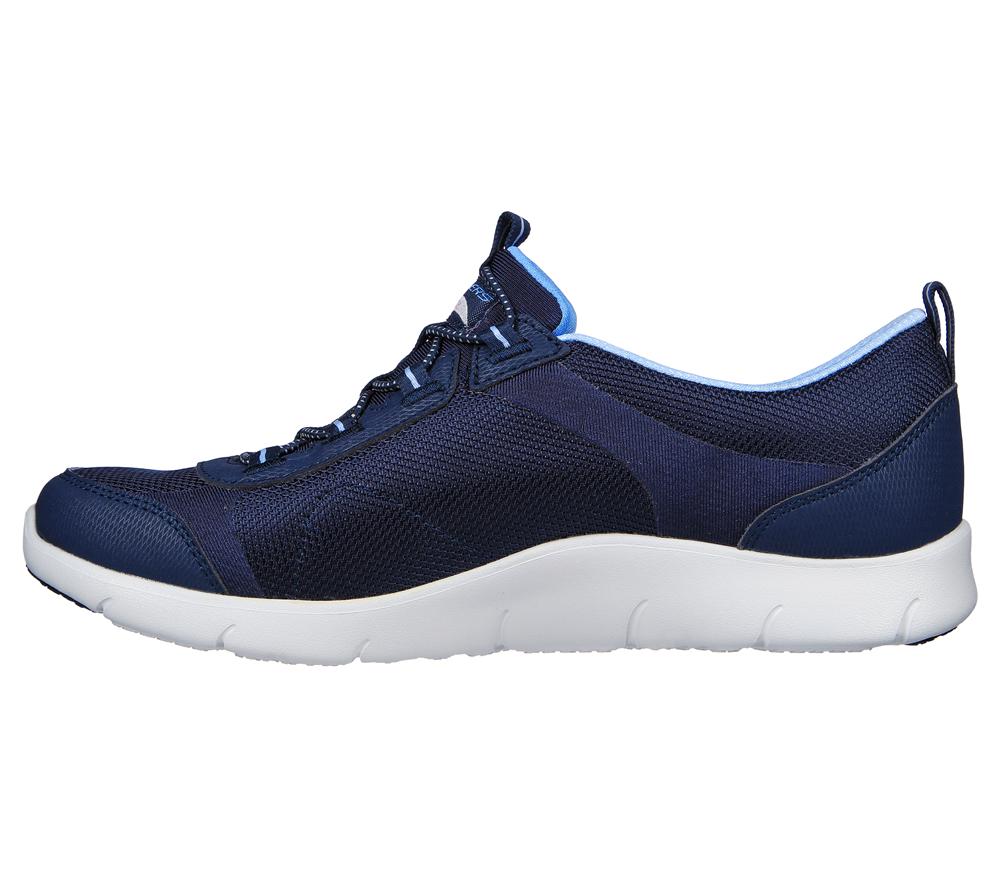 Women Skechers Arch Fit Refine - Her Ace Slip On Shoes Navy / Blue  USA |  2547-QGNTH