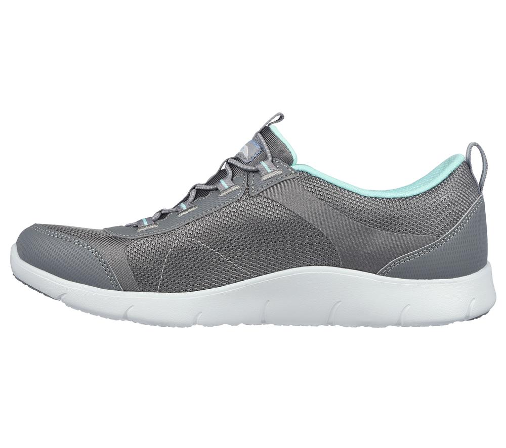 Women Skechers Arch Fit Refine - Her Ace Slip On Shoes Grey / Multicolor  USA |  6139-CFQUK