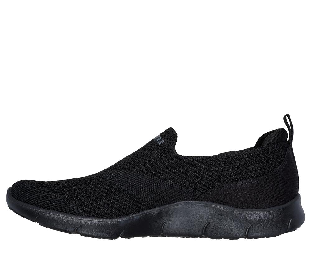 Women Skechers Arch Fit Refine - Iris Sneakers Black  USA |  7428-NCURG