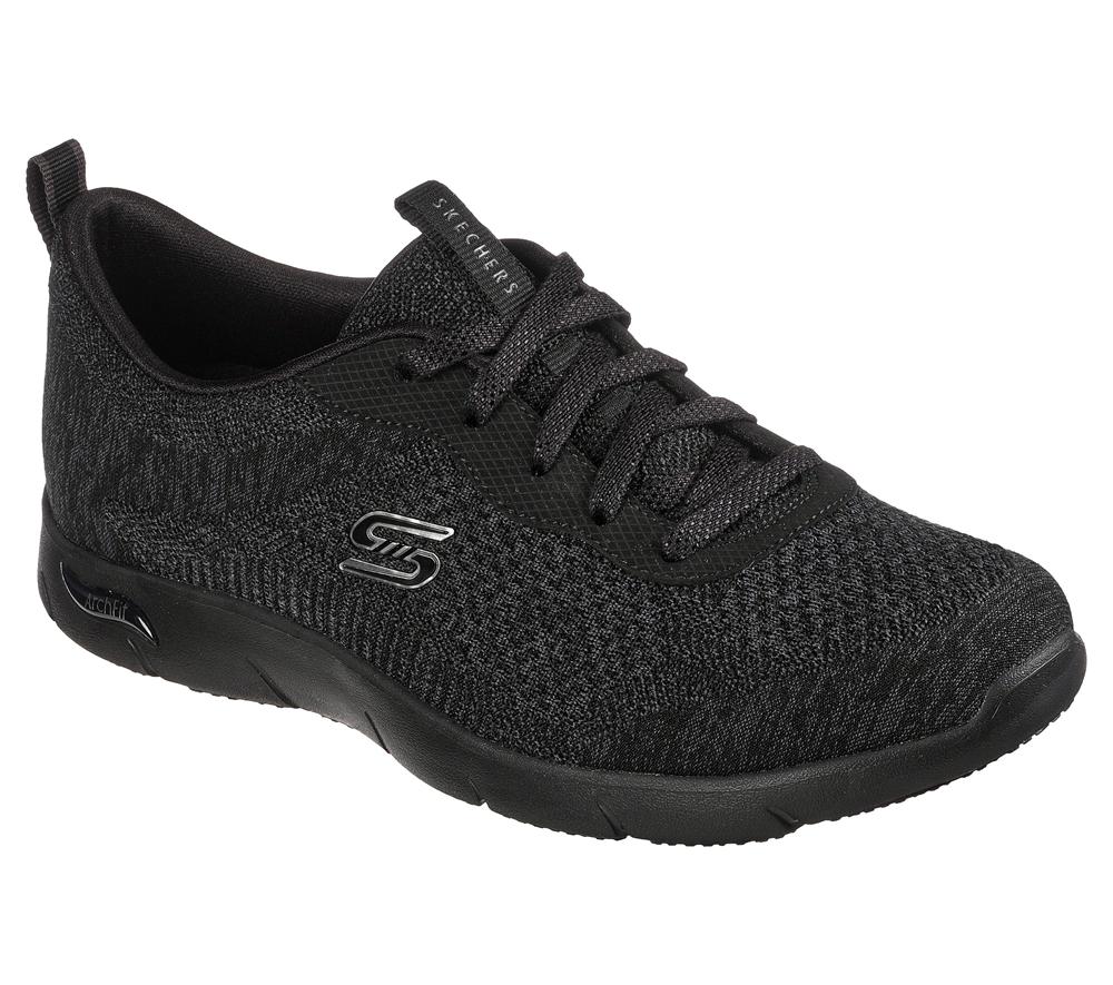 Women Skechers Arch Fit Refine - Lavish Sneakers Black  USA |  0215-HGLXF
