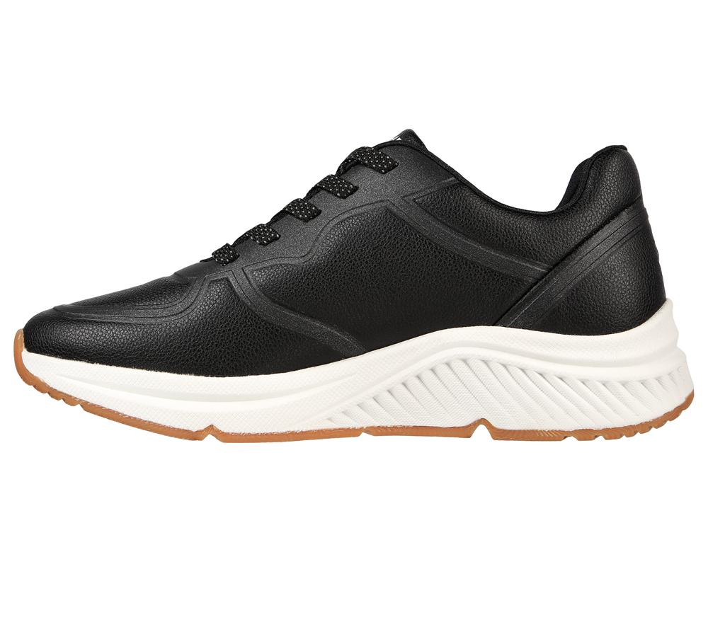 Women Skechers Arch Fit S-Miles - Mile Makers Lace Up Shoes Black  USA |  7968-OQWNF