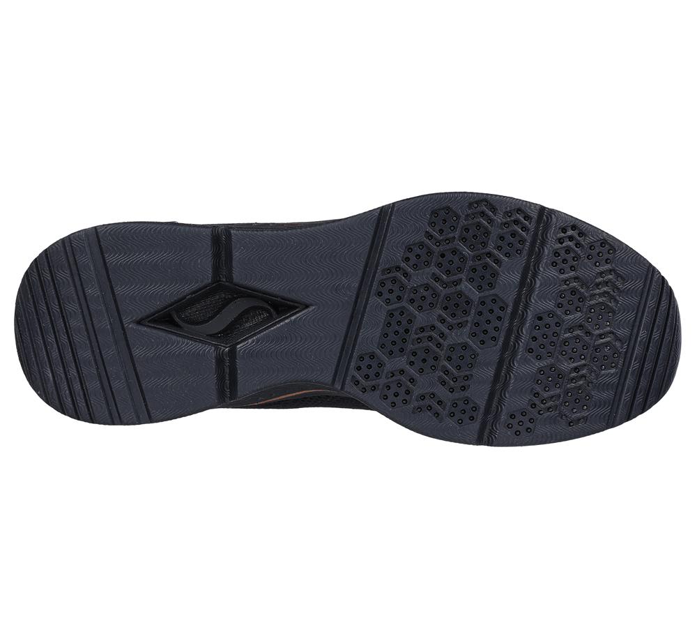 Women Skechers Arch Fit S-Miles - Sonrisas Wedges Black  USA |  6840-GDJOC