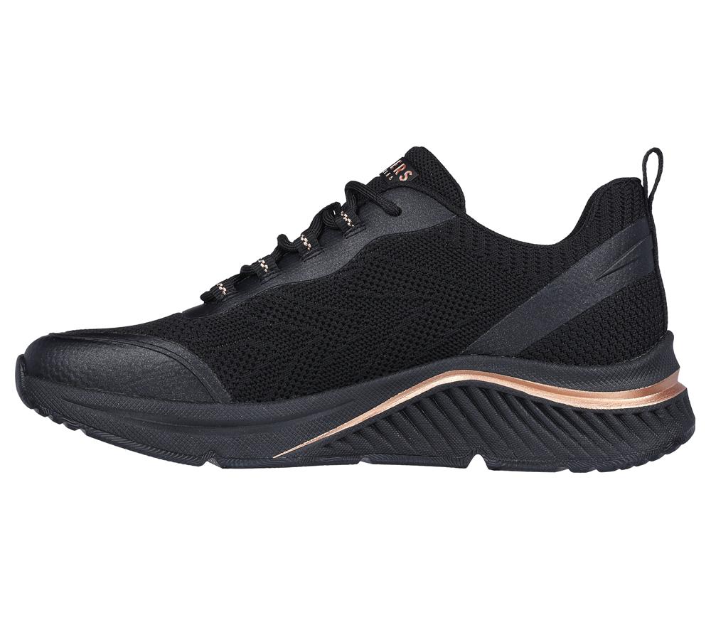 Women Skechers Arch Fit S-Miles - Sonrisas Wedges Black  USA |  6840-GDJOC