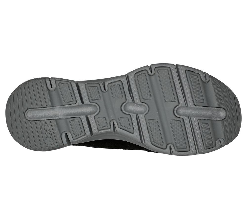 Women Skechers Arch Fit Smooth - Comfy Chill Lace Up Shoes Black  USA |  7401-ZILPH