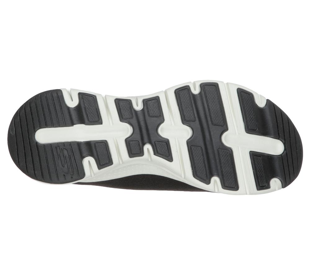 Women Skechers Arch Fit - Big Appeal Lace Up Shoes Black / White  USA |  9368-JFZRQ