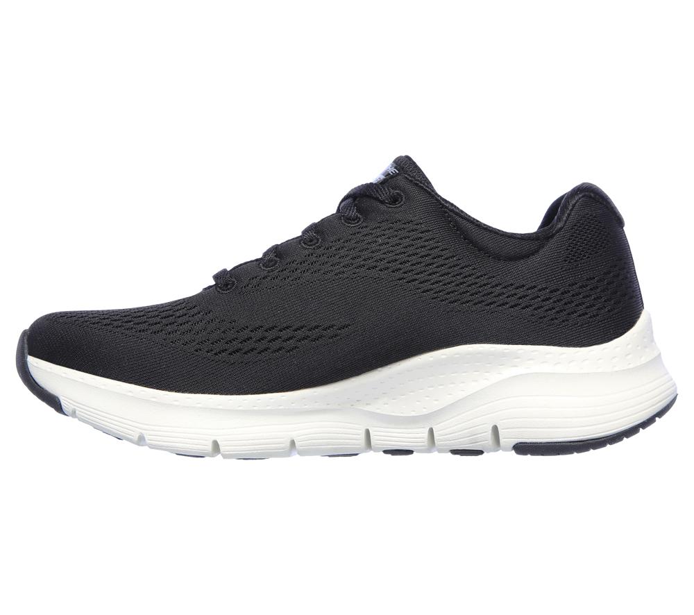 Women Skechers Arch Fit - Big Appeal Lace Up Shoes Black / White  USA |  9368-JFZRQ