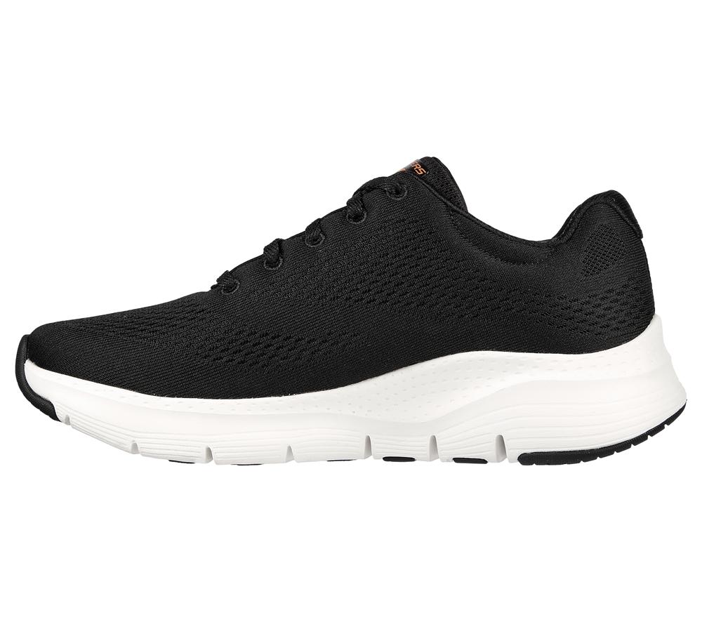 Women Skechers Arch Fit - Big Appeal Lace Up Shoes Black / Rose Gold  USA |  0349-QHNEV
