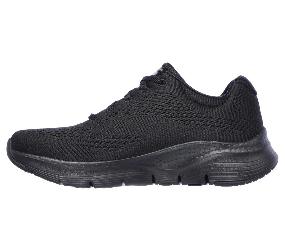 Women Skechers Arch Fit - Big Appeal Lace Up Shoes Black  USA |  2563-MVWYH