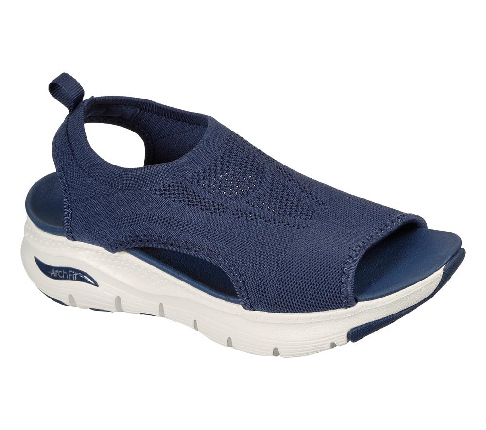 Women Skechers Arch Fit - City Catch Sandals Navy  USA |  8120-UPRFW