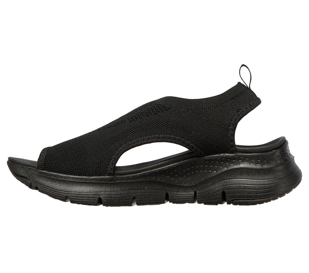 Women Skechers Arch Fit - City Catch Sandals Black  USA |  6304-NCTGS