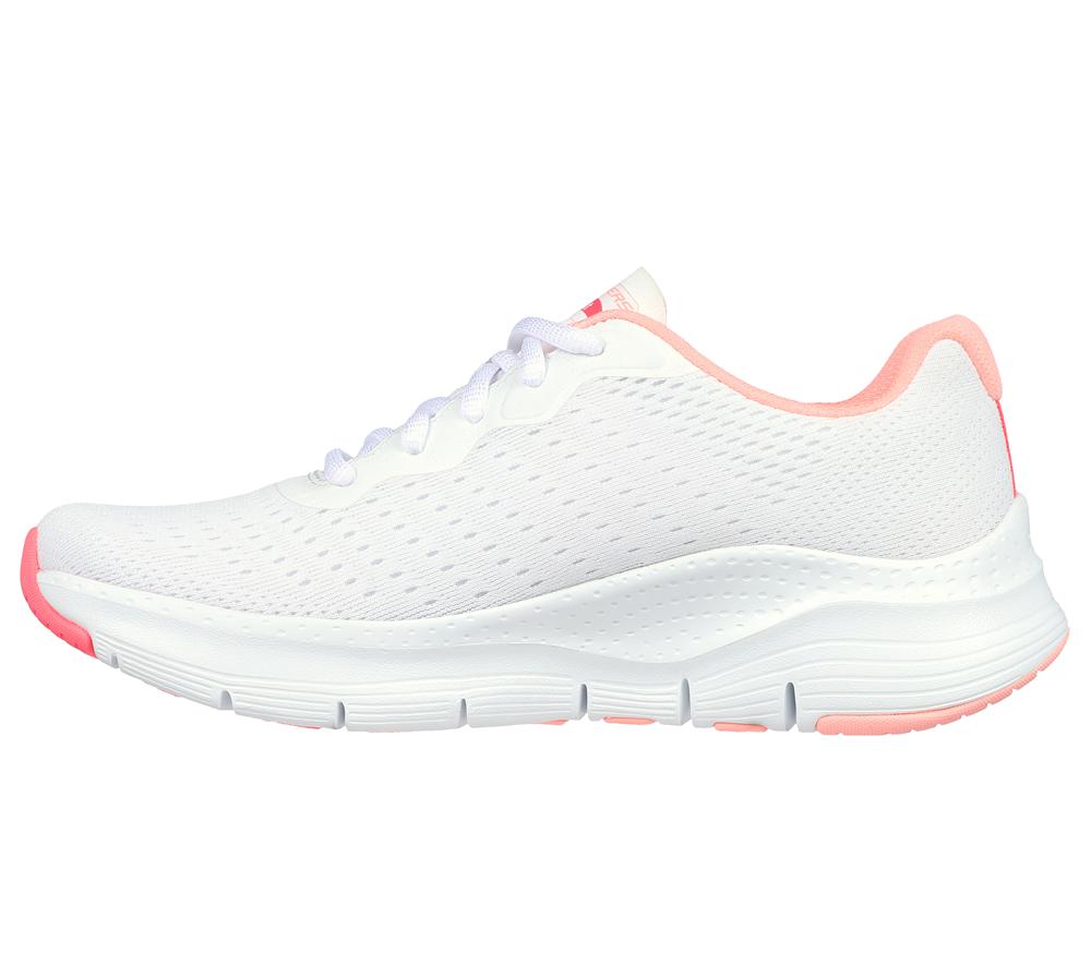 Women Skechers Arch Fit - Infinity Cool Sneakers White / Pink  USA |  8145-FLBKA