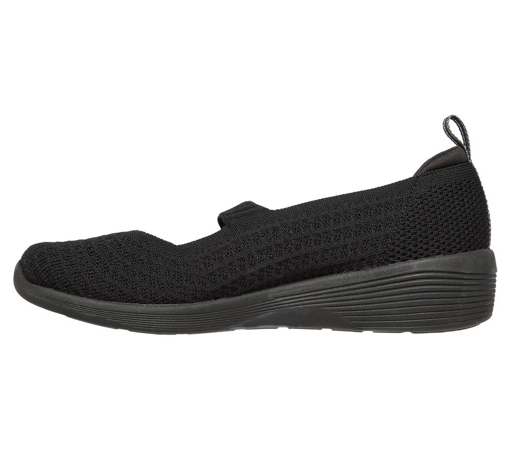 Women Skechers Arya - Mellow Idea Wedges Black  USA |  2146-WTKXC