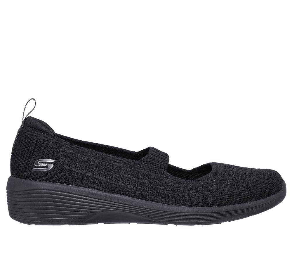 Women Skechers Arya - Mellow Idea Wedges Black  USA |  2146-WTKXC