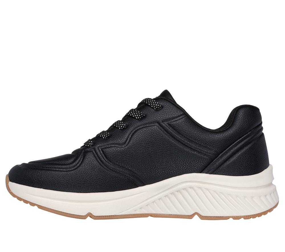 Women Skechers BOBS Arch Comfort B Sweet - A Bind Lace Up Shoes Black  USA |  1042-FVZEP