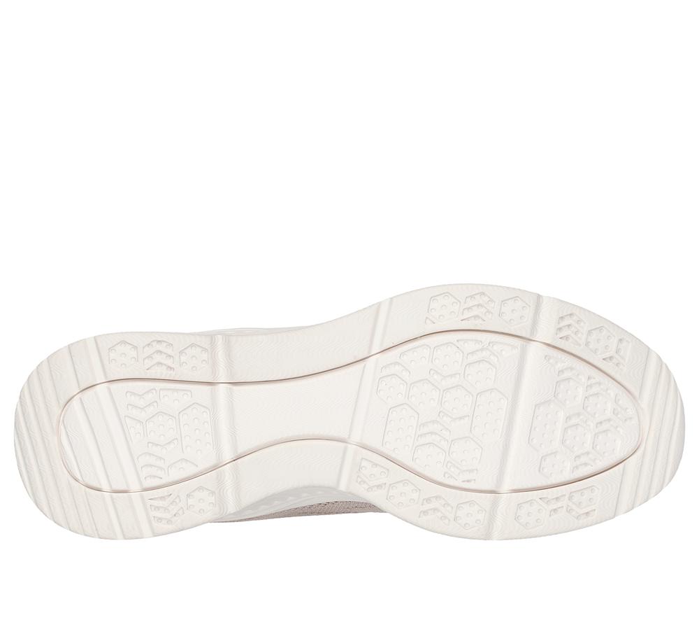 Women Skechers BOBS Arch Comfort B Sweet - A Pinch Lace Up Shoes Natural White  USA |  6789-TWLRN