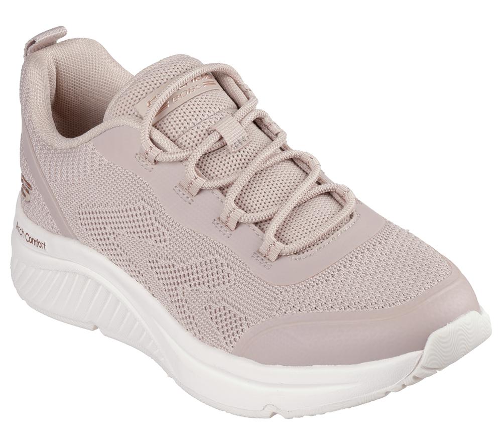 Women Skechers BOBS Arch Comfort B Sweet - A Pinch Lace Up Shoes Natural White  USA |  6789-TWLRN