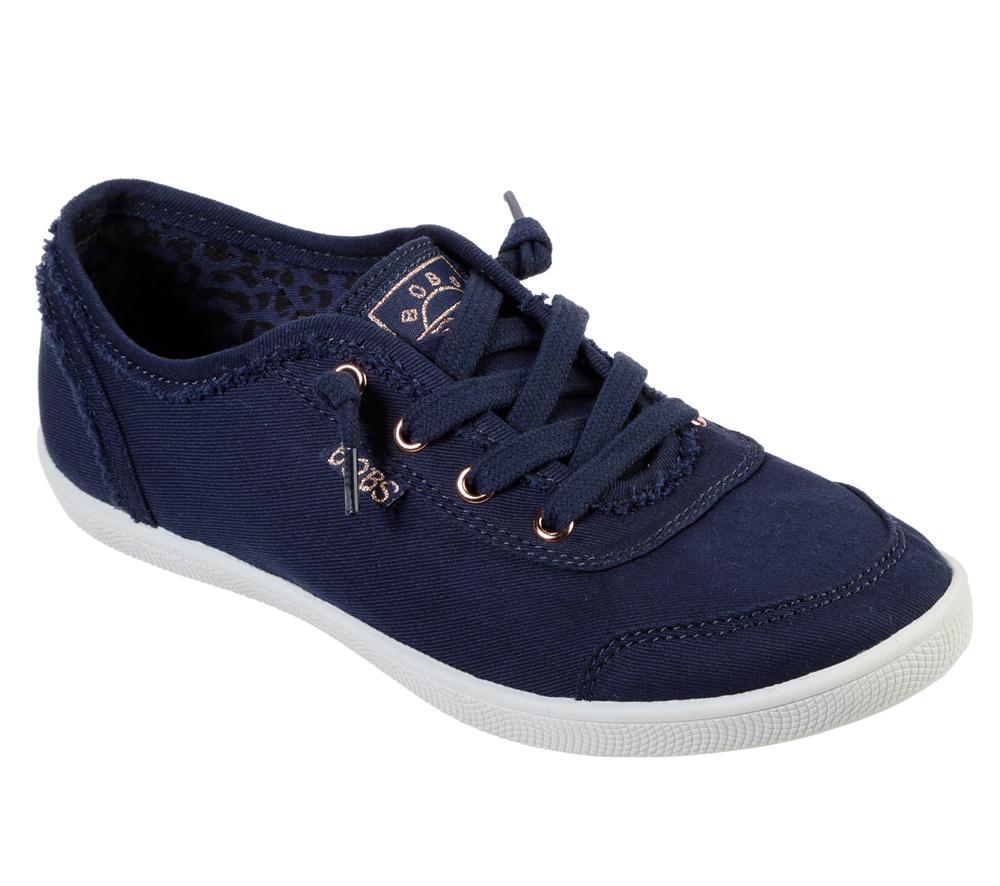 Women Skechers BOBS B Cute Slip On Shoes Navy  USA |  8359-OWSZY