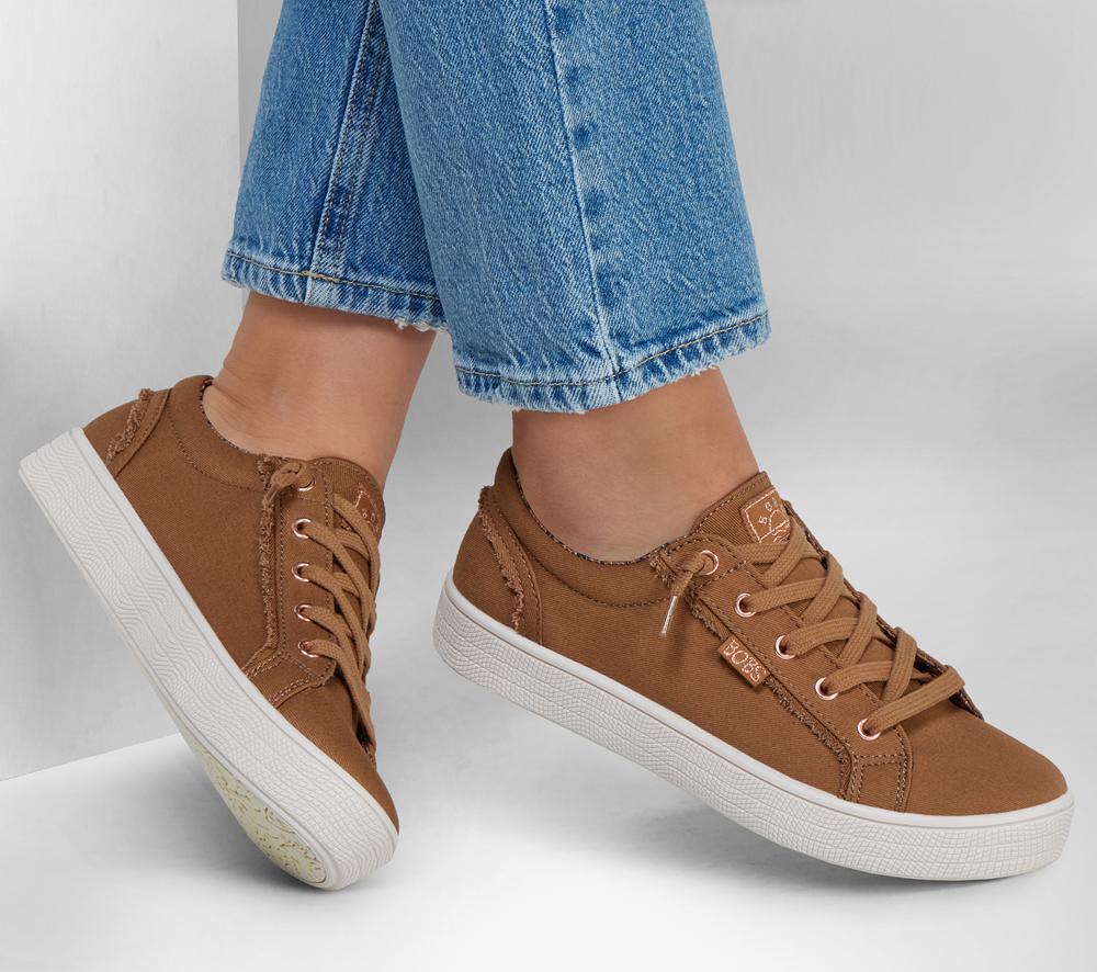 Women Skechers BOBS B Extra Cute - 2Cute4U Canvas Shoes Chestnut Brown  USA |  2573-SARBG