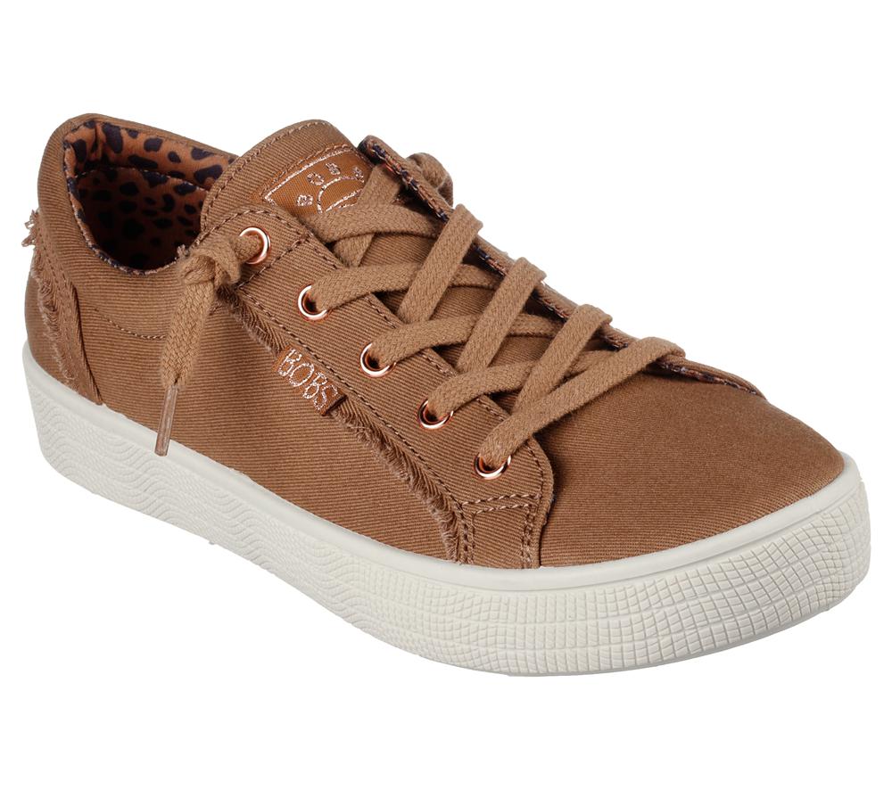 Women Skechers BOBS B Extra Cute - 2Cute4U Canvas Shoes Chestnut Brown  USA |  2573-SARBG