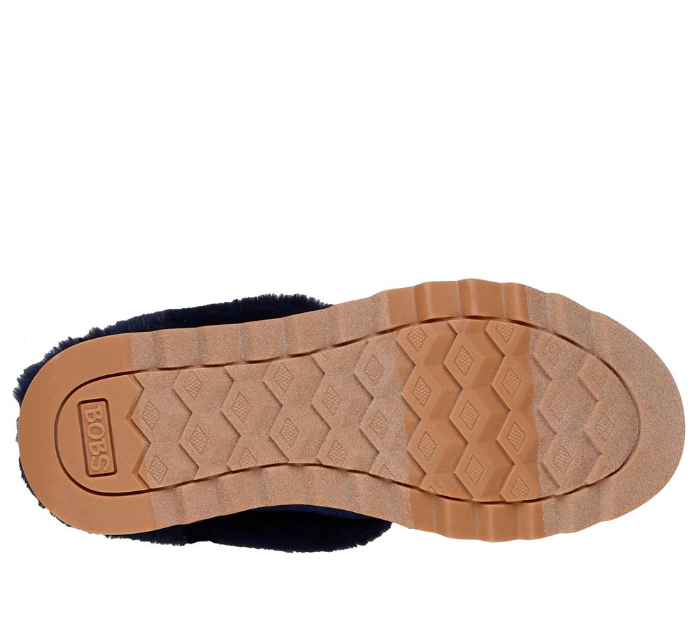 Women Skechers BOBS Cozy Chill Slip On Shoes Navy  USA |  4290-AUZFT