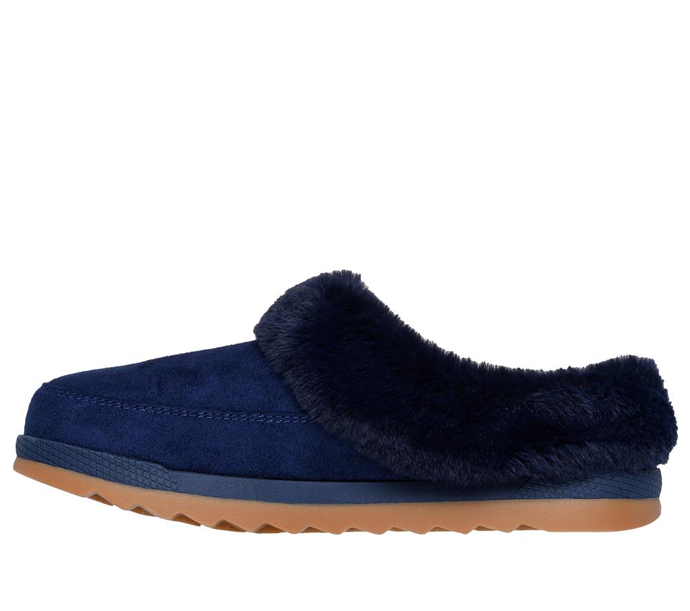 Women Skechers BOBS Cozy Chill Slip On Shoes Navy  USA |  4290-AUZFT