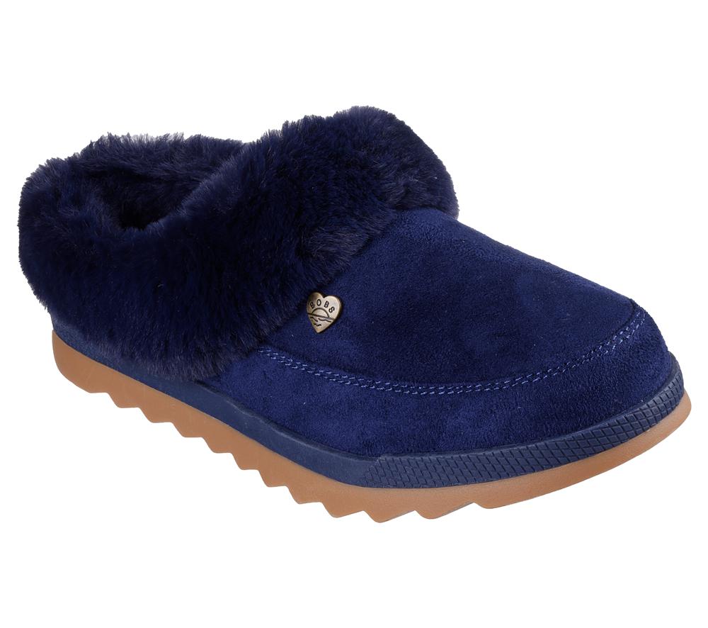 Women Skechers BOBS Cozy Chill Slip On Shoes Navy  USA |  4290-AUZFT