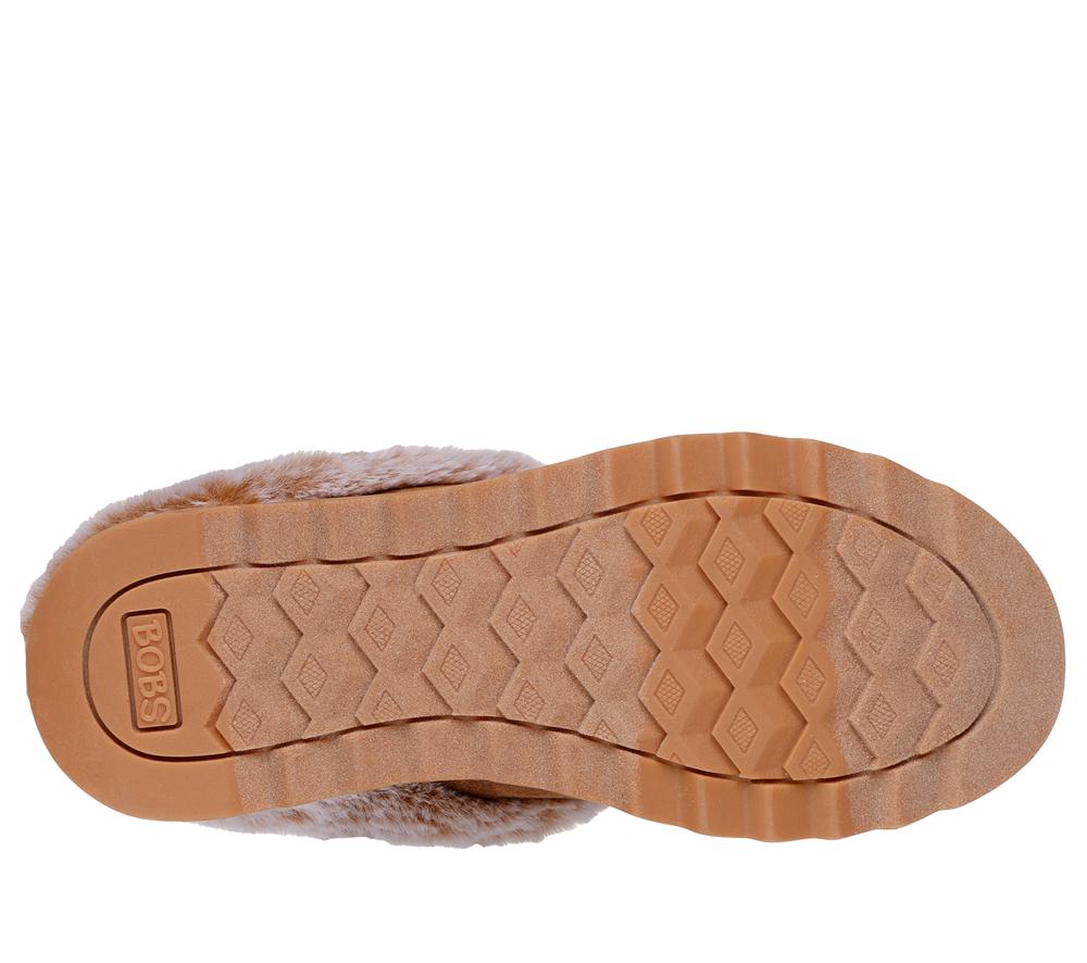 Women Skechers BOBS Cozy Chill Slip On Shoes Chestnut Brown  USA |  1967-DHZMQ