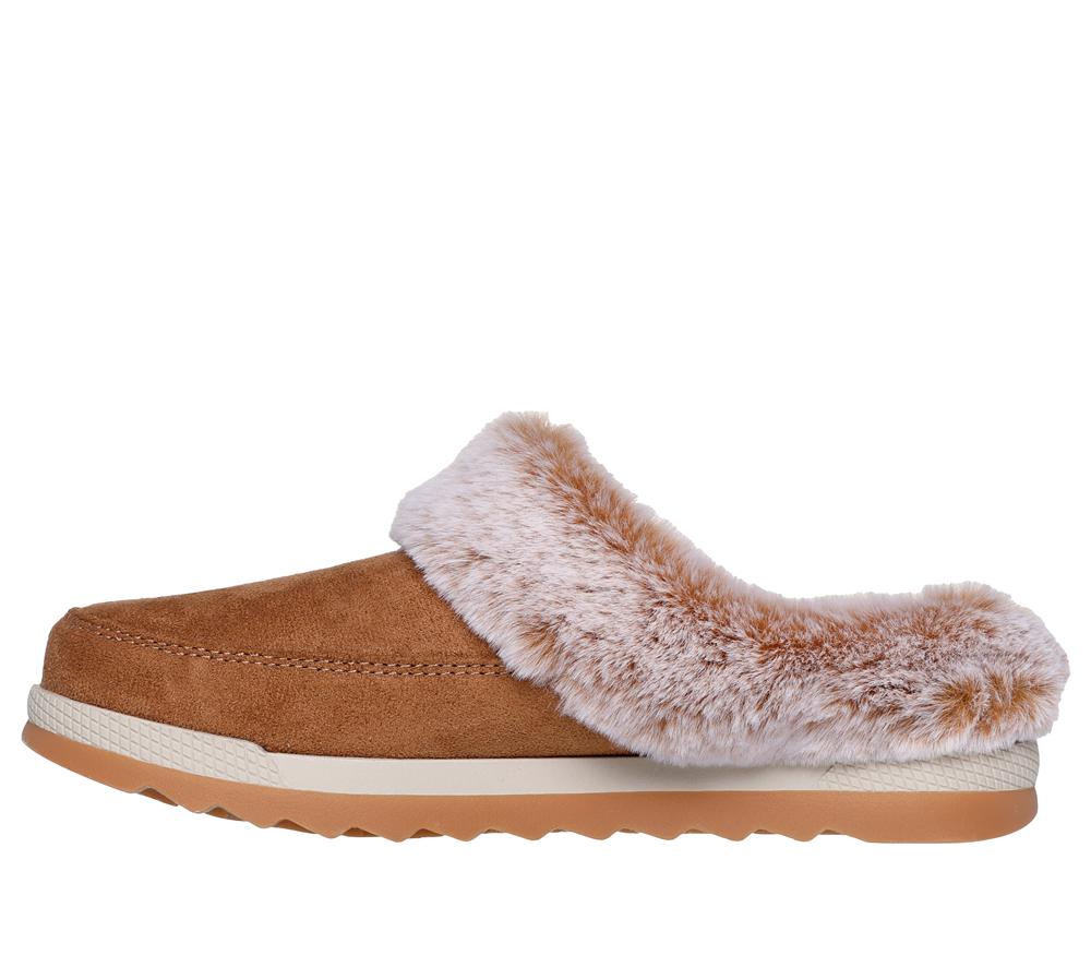 Women Skechers BOBS Cozy Chill Slip On Shoes Chestnut Brown  USA |  1967-DHZMQ