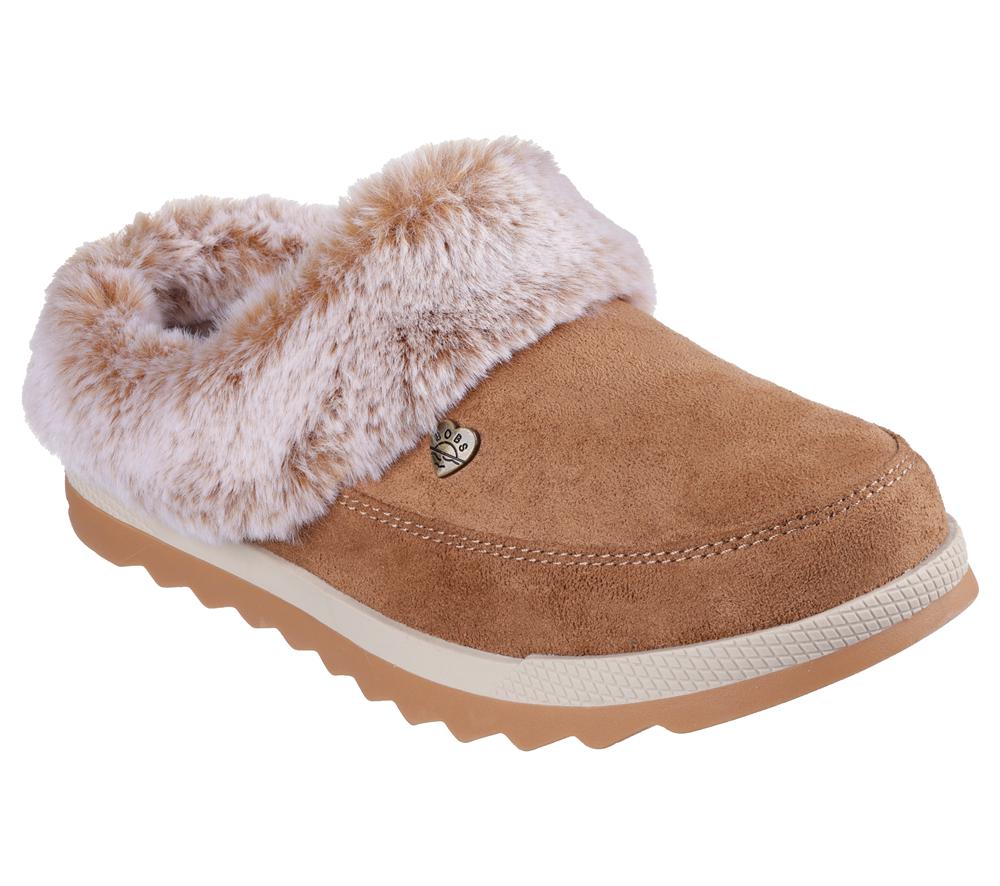 Women Skechers BOBS Cozy Chill Slip On Shoes Chestnut Brown  USA |  1967-DHZMQ