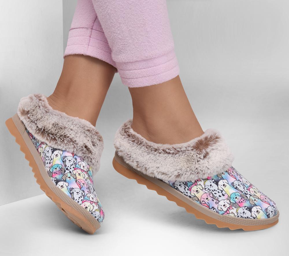 Women Skechers BOBS Cozy Chill - Cozy Spot Slip On Shoes Taupe / Multicolor  USA |  8576-IOJGX