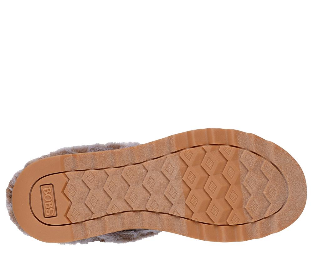 Women Skechers BOBS Cozy Chill - Cozy Spot Slip On Shoes Taupe / Multicolor  USA |  8576-IOJGX