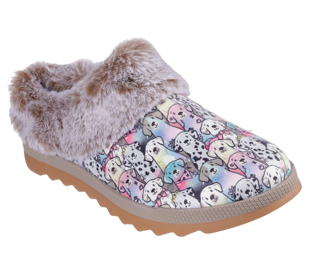 Women Skechers BOBS Cozy Chill - Cozy Spot Slip On Shoes Taupe / Multicolor  USA |  8576-IOJGX