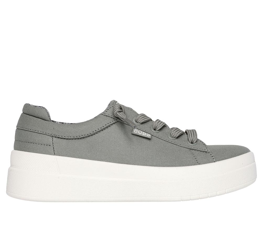 Women Skechers BOBS D\'Vine Sky - Prime Pace Canvas Shoes Olive  USA |  5920-FWXUB