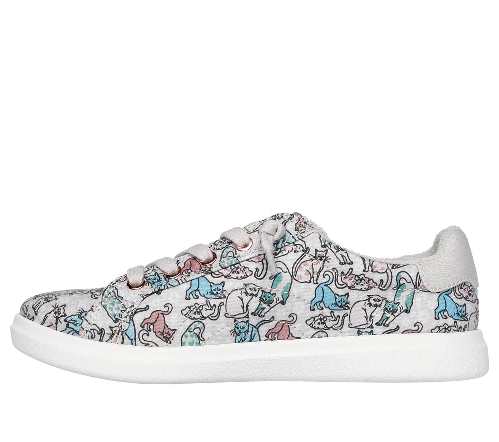 Women Skechers BOBS D'Vine - Pattern Play Canvas Shoes Natural / Multicolor  USA |  7496-LHAFU