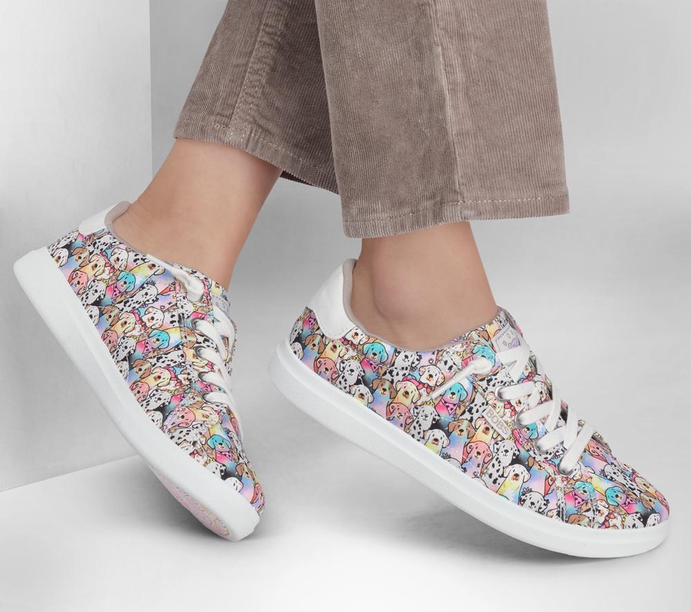 Women Skechers BOBS D'Vine - Spotted Bud Canvas Shoes Multicolor  USA |  8961-LEQBP