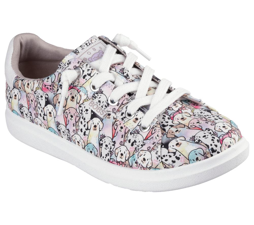 Women Skechers BOBS D'Vine - Spotted Bud Canvas Shoes Multicolor  USA |  8961-LEQBP