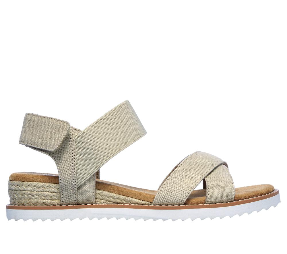 Women Skechers BOBS Desert Kiss - Secret Picnic Sandals Natural White  USA |  0162-LCGWZ