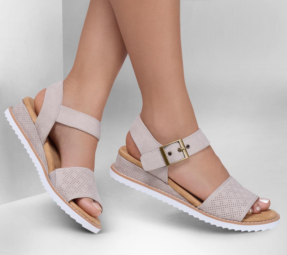 Women Skechers BOBS Desert Kiss - Serendipitous Sandals Taupe Brown  USA |  7943-OYJZH