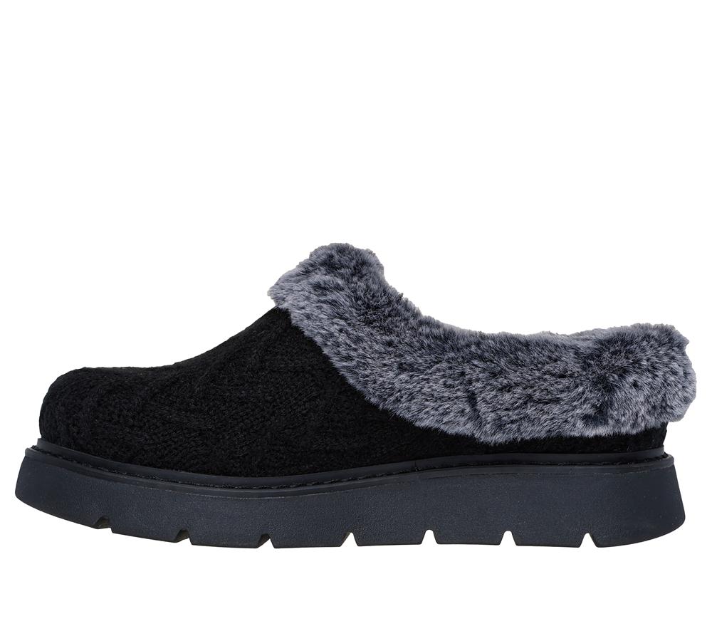 Women Skechers BOBS Keepsakes Lite - Warm Regards Slip On Shoes Black  USA |  7305-TVYRS