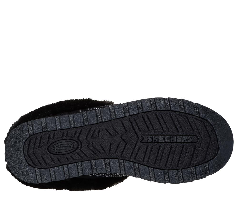 Women Skechers BOBS Keepsakes - Fully Frosted Slip On Shoes Black  USA |  7502-TRAVS
