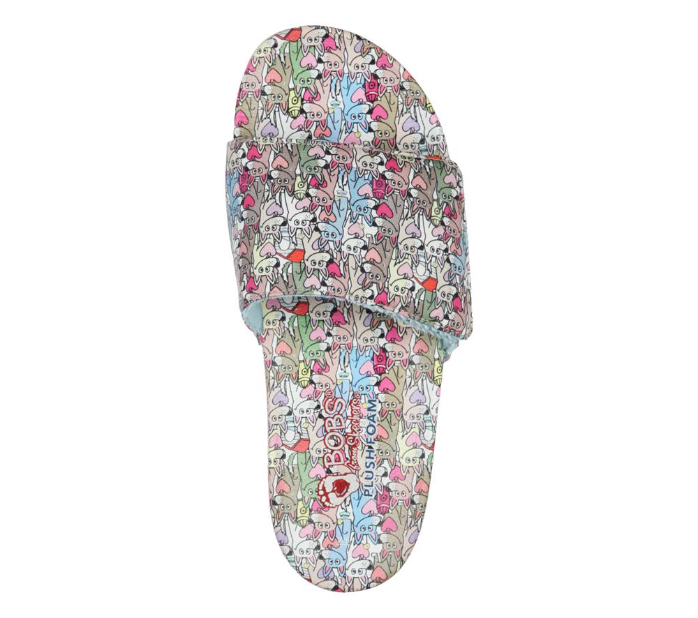 Women Skechers BOBS Pop-Ups 2 - Spring Crush Sandals Taupe / Multicolor  USA |  1920-QIXWF